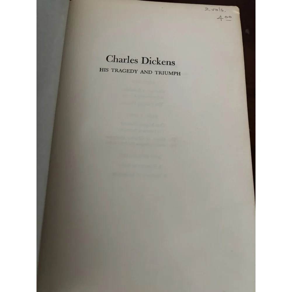 Vintage 1952 Charles Dickens His Tragedy and Triumph 2 Volumes by Johnson